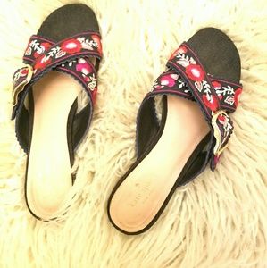 Kate Spade Denim Floral Sandal
